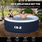 7 x7  Inflatable Hot Tub Spa Portable Bathtub With 130 Jets Air Pump Ideal For 6