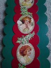 Mid Century Victorian Design Paper Christmas Card Holder Made In England Mint 