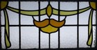 Pretty Abstract Old English Leaded Stained Glass Window Transom 30  X 16 75 
