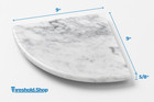 Italian White Carrara Marble Corner Shower Shelf Bathroom Caddy Wall Mounted 9in