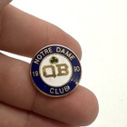 Notre Dame 1990 Qb Club Lapel Pin Anniversary Pinback Round Vintage