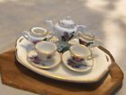 Vintage Porcelain Mini Tea Set Tricentennial Dollhouse Japan 1670-1970 Sc