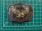 Gold And Silver Tone Soaring Eagle Belt Buckle