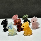 5pcs Mix Natural Quartz Fly Dragon Skull Hand-carved Crystal Skull Reiki Healing