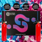 Gender Reveal Confetti Cannons   Extinguishers 2 Pink 2 Blue Set Party Baby
