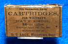 Original Civil War Era Empty Whitney   s  36 Caliber Navy Cartridge Pack
