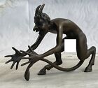 Bronze Austrian Erotic Demon Satyr Devil Sculpture Vintage Figurine Mythical Nr