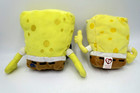 Lot 2 Spongebob Squarepants Plush Ty Beanie Baby Thumbs Up   Smile Nickelodeon
