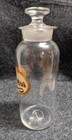 1889 Apothecary Emery Flor  Antique Pharmacy Medicine Glass Bottle Wtc Gold Odd