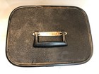 Vintage Black Hard Shell Leather Train Cosmetics Case Travel Smart - No Key