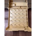 Vintage 1983 World Wide Media Plastic Fold Out Craft Sewing Storage Case Tan