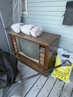 Zenith Vintage Wood Cabinet Console Analog Television Classic Retro Style