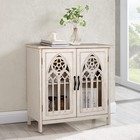 2 Doors Storage Cabinet Hollow-carved Retro Buffet Sideboard Decorative Cabinet 