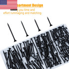 Drywall Screws Assortment Kit   6 Black Wood Screws For Sheetrock 165pcs Picture