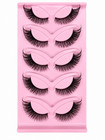 5 Pairs Dramatic False Eyelashes     Fluffy Wispy Volume Lashes Full Glam Strip