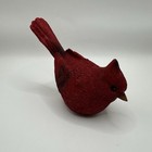 Vintage Red Cardinal Bird Figurine Resin 6 x4  Decor Holiday Winter