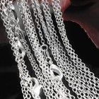 Wholesale 10pcs 925 Sterling Solid Silver 1mm 16inch -24inch Rolo Chain Necklace