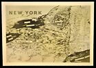 Vintage New York State Map Cartoon Pictorial Catskills Adirondacks Commodities
