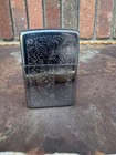 Vintage Zippo Lighter  Chrome Scroll Detail 1985 Bradford Pa Usa