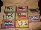 Lot Of 16 Antique Tobacco Flannel Felts Country Flags Tobacciana 1900s 9   x6   