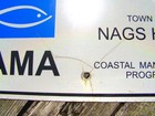 Vintage Obx  Nc Sign  Cama  public Beach Access  Town Of Nags Head Single Sided 