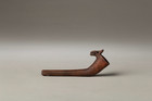 18th Century Seneca Effigy Pipe With Carved Animal Head Bowl