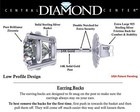 Platinum Plated 925 Sterling Silver 4 Prong Stud Earrings With 0 5 Carat Cz