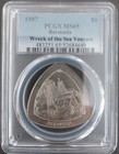 Bermuda Triangular 1  Unc Coin 1997 Year Km 95 Ship Wreck Sea Venture Pcgs Ms65
