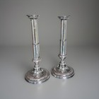 George Iii Old Sheffield Plate Telescopic Candlesticks By A  Goodman   Co  Rare