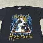 Vintage 1987 Def Leppard Animal Hysteria Single Band Tee Black T Shirt Large 80s