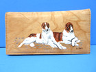 Borzoi Russian Wolfhound Bifold Wallet Hand Painted Leather X Artist Dee Craig