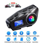 2024 New Motorcycle Intercom Helmet Wireless Bluetooth Headsets Waterproof