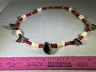 Antique Native American Handmade Trade   Shell Beads   5 Deer Toe Necklace