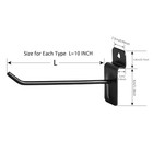 Slatwall Hooks 10 Inch Accessories Slat Board Display Hangers Black 100 Pcs 