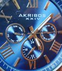 Akribos Xxiv Blue Dial Sapphire Coated Crystal  Men s Watch  Nice