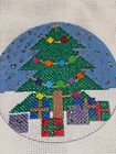 Handpainted Needlepoint Canvas Under The Christmas Tree Presents 18mesh Jwpo 029