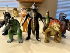 Vintage Godzilla Kaiju Toy Lot Of 7 Vinyl Figures Sofubi Bandai Rare