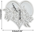Flower Polymer Clay Molds Love Heart Flower Silicone Mold For Diy Craft Resin Ca