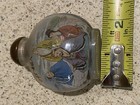 Asian Chinese Reverse Hand Painted Figures Snuff Bottle With Lid Vintage