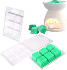 Wax Melt Molds 100 Packs Wax Melt Clamshells 6 Cavity Cubes Clamshells Clear Emp