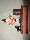 Vintage Cast Iron Trick Dog Piggy Bank Mechanical Coin Toy Works 