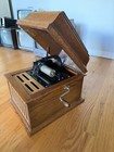 Vintage Antique Edison Amberola Cylinder Phonograph Oak Original Crank Radio