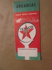 Texaco Road Map Of Arkansas 1958