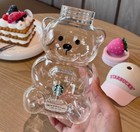 Starbucks Bearista Bear Cup Tumblers Strawberry Topper Baseball Cap 591ml