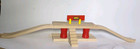 Brio Wooden Railway Two Level Train Station Platform W  Ascending Tracks Stairs
