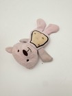 Cutie Pie Pink Bear Plush Mini Stuffed Toy Heart Print Belly Baby Lovey 
