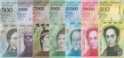 Venezuela 7 Pcs Set  500 To 100 000 Bolivares F   2016 2017  - P94b-100b Unc