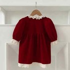 Christmas Party Dress Baby Girl Lace Dress Fashion Christmas Wear Kids Girls