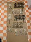 Mid-1900s Victorian Cast Iron Garden Edging Vintage Ornate 8 Piece Lot Made Usa