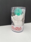 Wubbanub Infant Pacifier Afrique Elephant Plush White Grey Striped Accents New